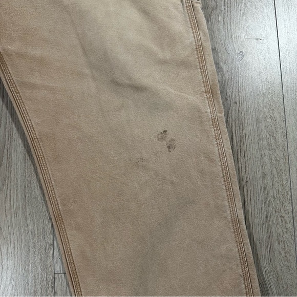 Vintage Carhartt Light Tan Carpenter Work Trousers Pants Waist 44 - Picture 3 of 13